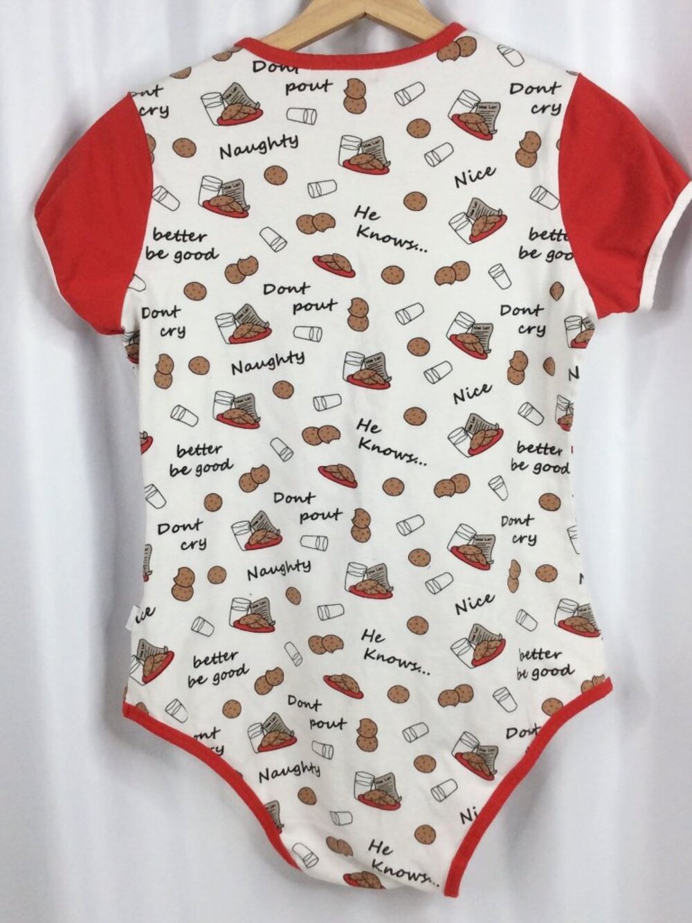LittleForBIg Adult Baby One Piece Romper Bodysuit Size M Cookies Milk Costume - Picture 2 of 6